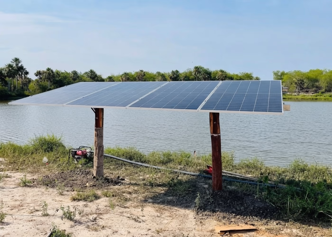 Paneles solares instalados en un proyecto de WELSA